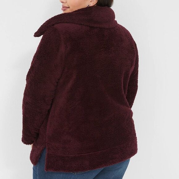Lane Bryant -Sherpa Half-Zip Pullover - Picture 2 of 4